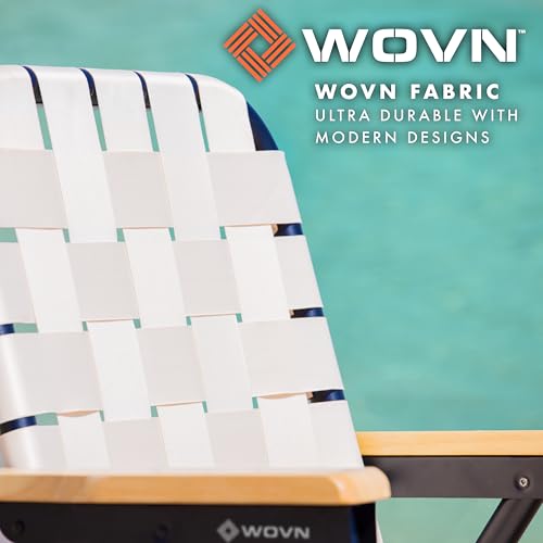 GoSports WOVN Beach Backpack Chair - 9 Styles Available - Premium Folding Camping Chair - color: Natural