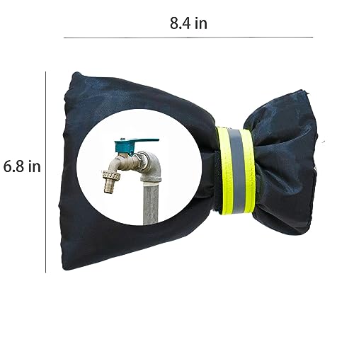 3 Pack Outdoor Faucet Covers for Winter Freeze Protection,8.4"X6.8" Hose Bib Covers for Winter,Reusable Thicker Waterproof Insulated Spigot Cover - color: 3 pack 8.4"X6.8" faucet cover