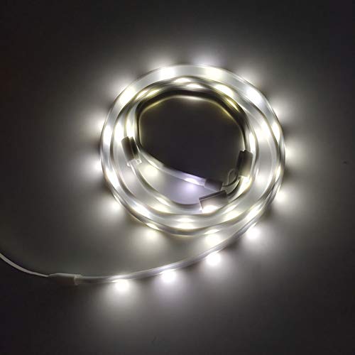 LED Rope Lights, USB Powered Portable Water Proof Camping Rope Lights with 180, Reusable Utility Ties and Storage Bag for Outdoor Hiking Emergency (White) - color: White