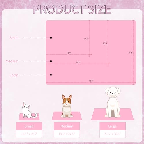 NACOCO Pet Cooling Mat Cat Dog Cushion Pad Summer Cool Down Comfortable Soft for Pets and Adults (M, Pink) - color: Pink Rabbit, size: M: 19.5" x 27.5''
