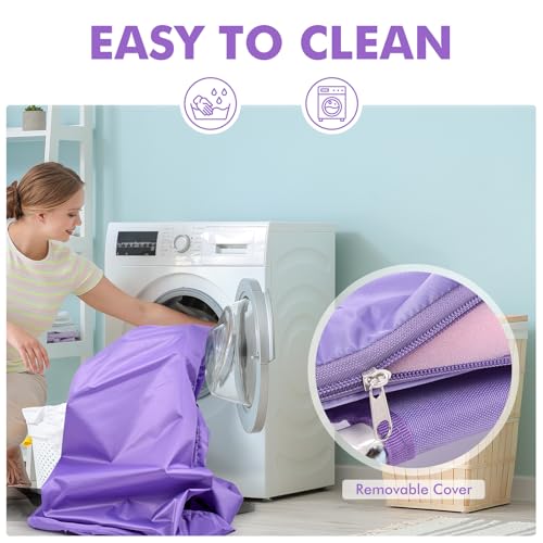 3 in 1 Women Comfort Backpack Beach Tanning Lounge Chair with Cushion Face Hole Softer Padded Adjustable Washable, Layout Sun Chair for Adults Outside Reading Sunbathing Poolside, 6 Position, 2 Pack - color: Purple / 2 Pack