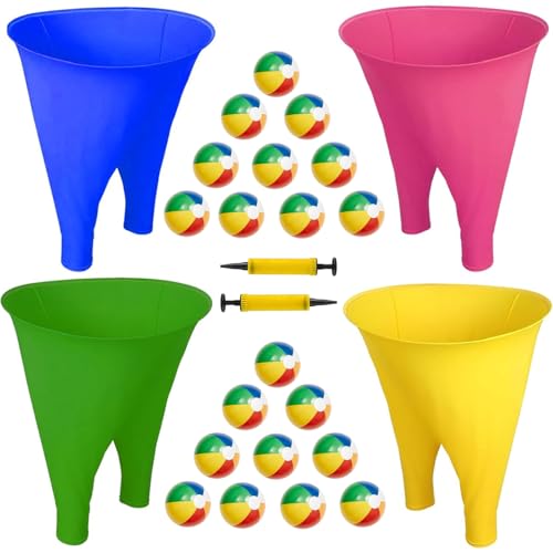 Granny Pants Yard Game, Outdoor Games for Adults, with 20 Inflatable Balls & 2 Air Pumps (Random Colors), The Ultimate Family Reunion Backyard Party Games - 4PC