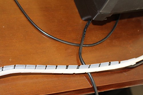 17M PE Polyethylene Spiral Wire Wrap Tube PC Manage Cable Outside Dia M8 Black (White, Dia 6MM-Length21M) - color: White, size: Dia 6mm-length21m