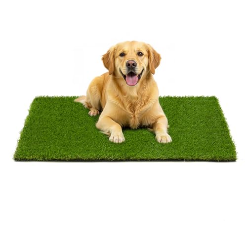 Artificial Grass Turf Grass for Dogs & Outdoor Use, Realistic Fake Lawn Grass for Patio, Garden, Balcony, Durable Turf for Indoor Outdoor Mats (39.4 x 23.6 in) - size: 39.4 x 23.6 in (For Medium Dogs)