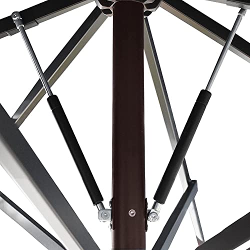 EliteShade USA 10-Year-Non-Fading 11Ft Market Umbrella Patio Outdoor Cylinder Auto Push-up Table Umbrella with Ventilation, Heather Beige - color: Heather Beige, style: 11ft