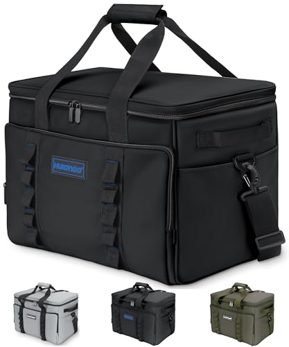 Soft Insulated Cooler Bag Collapsible Large Travel Coolers Soft Sided Coolers Ice Chest, Leakproof, Waterproof - color: black
