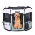 JESPET 61" Pet Dog Playpens, Portable Soft Dog Exercise Pen Kennel with Carry Bag for Puppy Cats Kittens Rabbits,Shale Green - color: Shale Green, style: 61x61x30 Inch (Pack of 1)