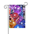 Games Dice Set Print Garden Flag 12 X 18 Inch Double Sided Outside Perfect For Home Decor Garden Yard Lawn Balcony Outdoor Flag