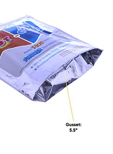 Superio Hot and Cold Insulated Bags for Food Delivery, Grocery Shopping Bags, Food Storage for Hot and Frozen Food for Travel, Disposable Cooler Bag, Reinforced Thermal Lunch Bag (5, 20" x 19") - color: 5 Pack, size: X Large (Grocery Size)