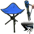 Travel Folding Camping Stool, Use Height 14.6" and Maximum Weight 210 lbs Outdoor Portable Tripod Seat Fishing Chair Seat for Camping Fishing Hiking Gardening and Beach Garden Painting (Blue) - color: Blue