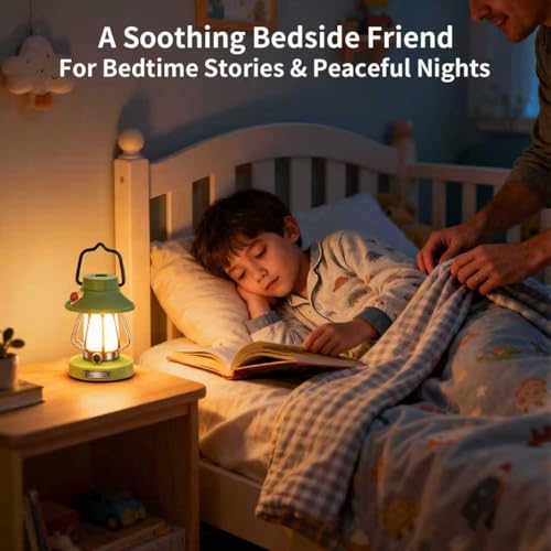 Kids Lantern with 3 Color Dimmable & USB-C Charging,Boys Night Light for Bedroom, Indoor Outdoor Adventures & Emergency Use Toddler Flashlight Camping Essentials for Kids (Green) - color: Green