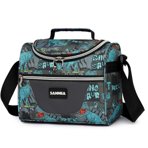 Insulated Cooler Lunch Bag 1.85gal/7L Jurassic Dinosaurs Theme Reusable Lunch Box Tote for work Picnic Camping Gym Travel - color: 7L Jurassic Dinosaurs