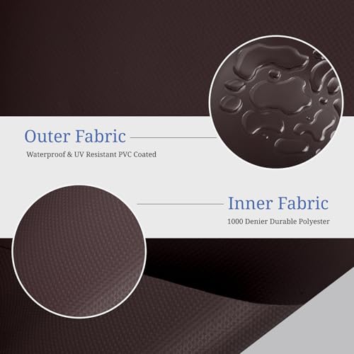 Covers & All Round Table Top Cover, 12 Oz Waterproof UV & Weather Resistant Patio Table Cover, Outdoor Table Cover for Patio Outdoor Furniture & Coffee Table (30" Dia x 4" H Inches, Coffee) - color: Coffee, size: 30" Dia x 4" H