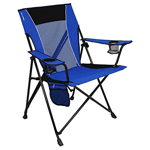 Kijaro Dual Lock Folding Camp Chairs - Versatile for Sports, Outdoors & Lawns - Locks Positions - Maldives Blue - color: Maldives Blue