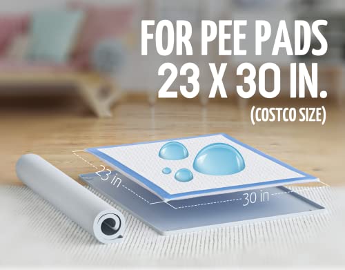 TidyFriend 2 Pk Pee Pad Holder Tray for 30” x 23” Pee Pads with Corner Lock Holes, Raised Edges, Non-Spill, Easy to Clean Silicone Dog Potty Tray Holder, For Indoor Floor Protection (Light Grey) - color: Light Grey, size: 30 X 23 Inches - 2 Pack