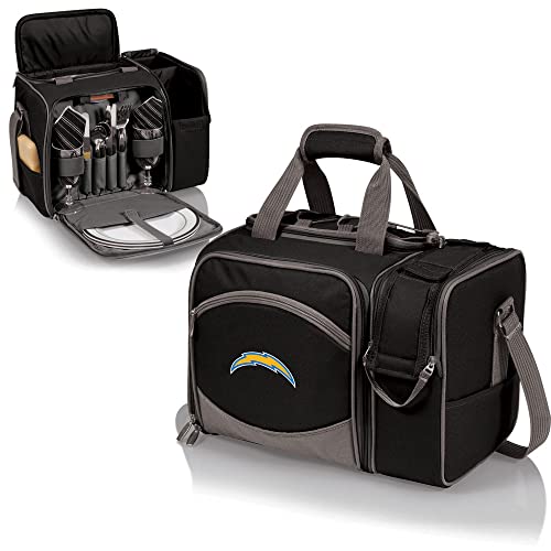 PICNIC TIME NFL Unisex-Adult NFL Malibu Picnic Basket Cooler - color: Black With Gray Accents
