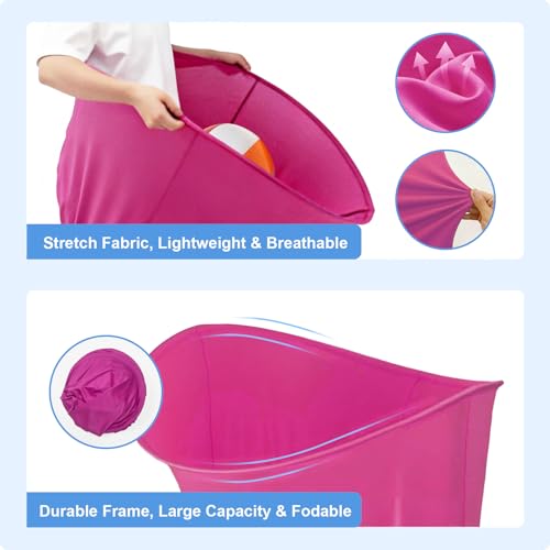 Granny Pants Yard Game Set, Oversized Pants with Bouncy Balls, Pumps & Flags, Giant Outdoor Tossing Games for Adults Family Birthday Backyard Party Team-Building Gatherings - color: Pink+Blue