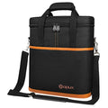 opux 3 Bottle Wine Carrier Tote, Insulated Leakproof Wine Cooler Bag, Wine Travel Bag Tote for Picnic BYOB Beach, Portable Wine Bottle Carrying Case, Gift for Wine Lover Women Men Christmas, Brown - color: Brown