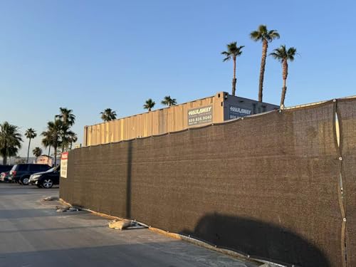4'X50' Privacy Screen Fence Heavy Duty 220 GSM Windscreen & Dustproof Fence 98% Visibility Blocking Ideal for Fencing Patios, Pool, and Creating Intimate Outdoor Spaces，Mocha