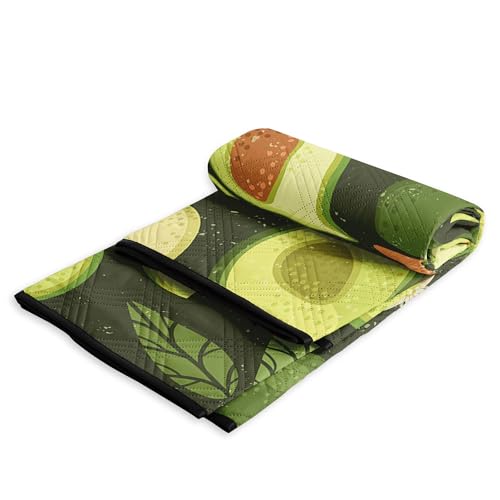 Outdoor Picnic Blanket,Portable Sandproof Waterproof Picnic Mat,Avocado Printed Camping Beach Mat for Sand and Wet Grass Hiking (Avocado L) - color: Avocado, size: Extra Long - 78"x78"
