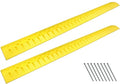 Electriduct 9 Foot Speed Bump HDPE Polyethylene Traffic Hump Vehicle Cable Ramp Cord Cover Hose Protector Includes Asphalt Mounting Hardware Safety Yellow (2 Pack), Length 216" - size: 9FT (2x)