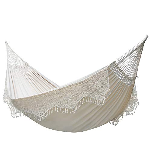 Vivere Authentic Brazilian Elegant Hammock - 450 lb Capacity - color: Antique