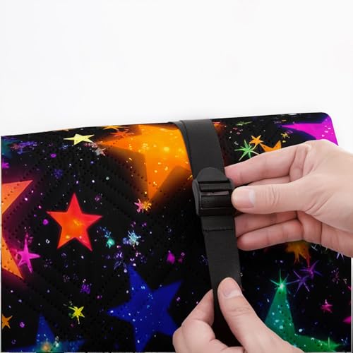 Outdoor Picnic Blanket Portable Ultrasonic Waterproof Picnic Cartoon Stars Colorful Printed Camping Beach Mat for Sand and Wet Grass Hiking (Colorful Stars-2 S - color: Colorful Stars-2, size: Standard - 59"x78"