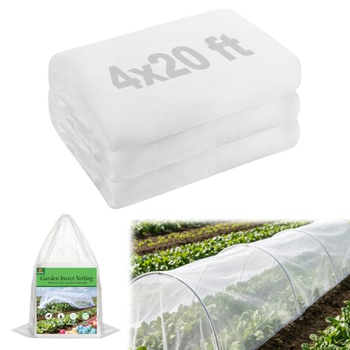 4x20ft Large Garden Netting - Ultra Fine Mesh Plant Covers to Keep Small Animals Pest Out, Bird Barrier Screen for Protecting Vegetables Fruits Flowers Raised Beds (Without Support Pole) - size: 4 x 20ft