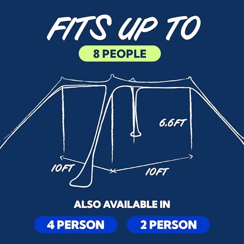 SUN NINJA Beach Tent Sun Shelter UPF50+ - Easy Pop Up Beach Canopy - Outdoor Shade for Camping Trips, Fishing, Backyard Fun Picnics - Sand Shovel, Ground Pegs & Stability Poles - color: Navy, size: 10x10 FT 4 Pole