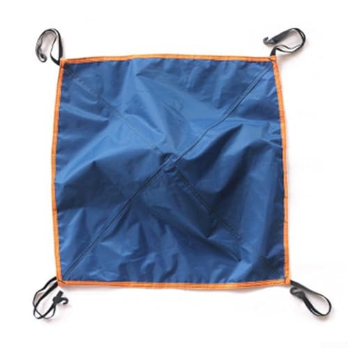 Silver Coated 210T Tent Tarp Roof Cover Awning Canopy for 3-4 Person Camping Hiking Outdoor Rain Sun Protection Waterproof Shade 56x56cm(blue) - color: blue