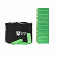Tailgating Pros Premium Giant Toppling Timbers with Carrying Case – Choose Your Team Colors! Jumbo Outdoor Yard Game, Tower Grows to Over 5 Feet! - color: Kelly/Kelly