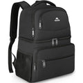 MATEIN Cooler Backpack, 26 Cans Insulated Lunch Backpack for Men Women, Leakproof Double Layer Lunch Cooler Bag Lightweight Soft Lunch Backpack with Cooler Compartment, Beach Camping Hiking Beer Gifts - color: Black, size: 40 Cans