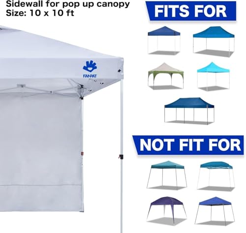 Fanpat Instant 10x10 Canopy Sidewalls for Pop Up Canopy, Waterproof UV Protection Fabric, 4 Packs Sidewalls with Zipper Door for Outdoor Events, Khaki(4PCS Sidewalls Only, Canopy Tent Not Included) - color: Khaki