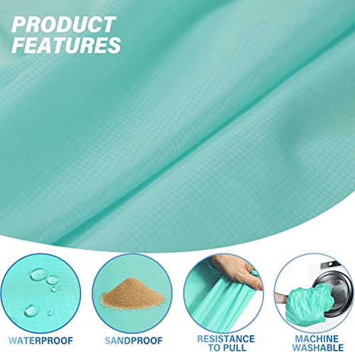 Famstar Beach Blanket Oversized Extra Large 78" X 81",Waterproof Sandproof Beach Blanket 1-7 Adults Lightweight Durable for Travel Camping Hiking Picnic - color: Green Pink, size: 78" X 81"