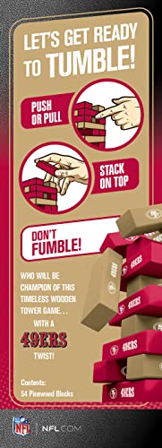 MasterPieces Game Day - NFL San Francisco 49ers - Officially Licensed Tumble Tower, Real Wood Blocks - style: San Francisco 49ers