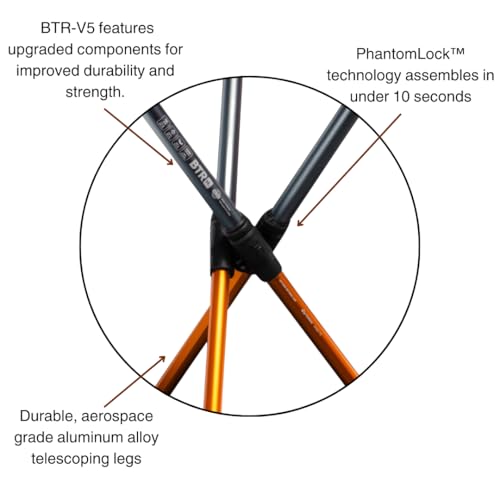 Hillsound BTR Stool for Ultralight Backpacking & Hiking, Lightweight Camping Chairs, Compact Portable Outdoor Seat, Hunting Adventures, Durable Tripod Design, Made in Korea - color: Alpenglow, size: 17"