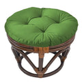 Futon Seat Cushion, Overstuffed Round Tatami Indoor Outdoor Seat Pads Chair Pad, Solid Color Footstool Cushion, not Include Chairs(18inch) (Dark Green) - color: Dark Green