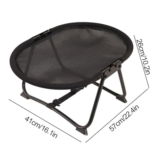 Cat Bed Hammock, Free-Standing Elevated Dog Cot for Indoors and Outdoors,Foldable No-Assembly Pet Bed with Breathable Mesh,Lightweight Raised Pet Cot for Cats and Small Dogs (Black) - color: Black