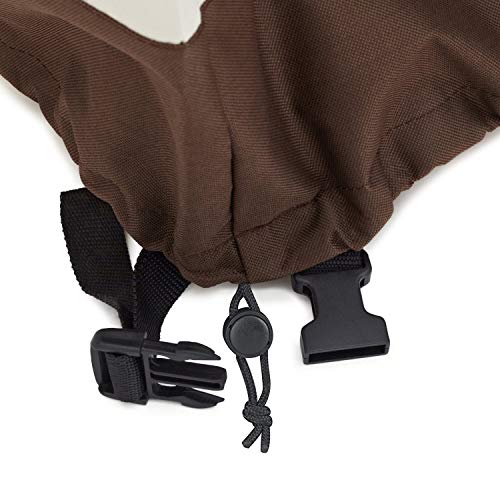 Amazon Basics Patio Furniture Cover, Waterproof, Anti-UV, Wind Resistant, X-Large, Durable, Beige/Tan, 130" x 84" - size: 130"x84"