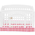 Dog Playpen Bottom Pad Fits for 36 Inch 4 Panels Exercise Pet Playpen, Dog Crate Pad Puppy, Hoop and Loop Design (Note: Playpen Not Included). (RedCheck) - color: RedCheck