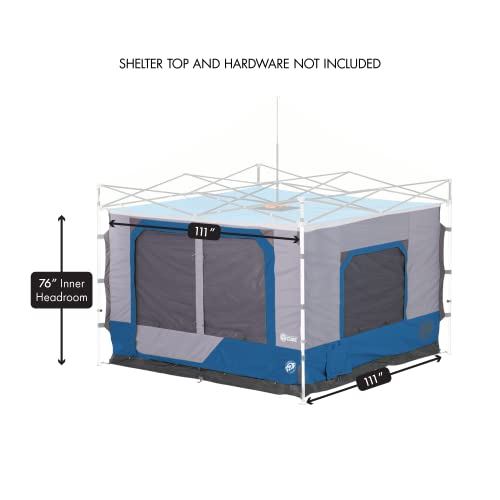E-Z UP Camping Cube 6.4, Converts 10' Straight Leg Canopy into Camping Tent, Royal Blue (Canopy/Shelter NOT Included) - color: Royal Blue