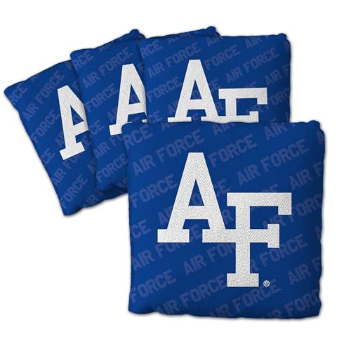 YouTheFan Officially-Licensed NCAA Set of 4 Cornhole Bags - All Weather Regulation 6” x 6” Size - 16oz Weight - Designed in USA - color: Air Force Academy - Blue