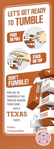 MasterPieces Tumble Tower - NCAA Texas Longhorns, Officially Licensed Wood Blocks - style: Texas Longhorns