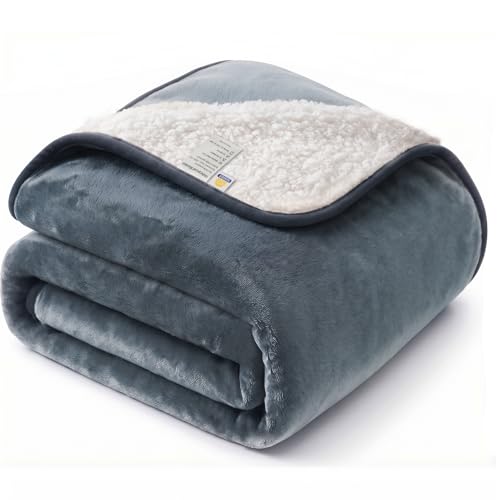 Sunheir Waterproof Blanket for Bed, Reversible Sherpa Fleece Dog Pet Blanket, Leakproof Spill-Proof Puppy Blankets for Small Dogs, Couch, Furniture Protector, Travel, Camping, 25"X35", Grey - color: Grey, size: S(25x35")