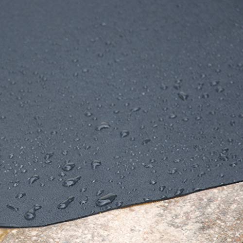 VersaTex Multi-Purpose Recycled Rubber Floor Mat for Indoor or Outdoor Use, Utility Mat for Entryway, Tool Bench, Garage, Under-Sink, Patio, and Door ; 24" x 36", Black