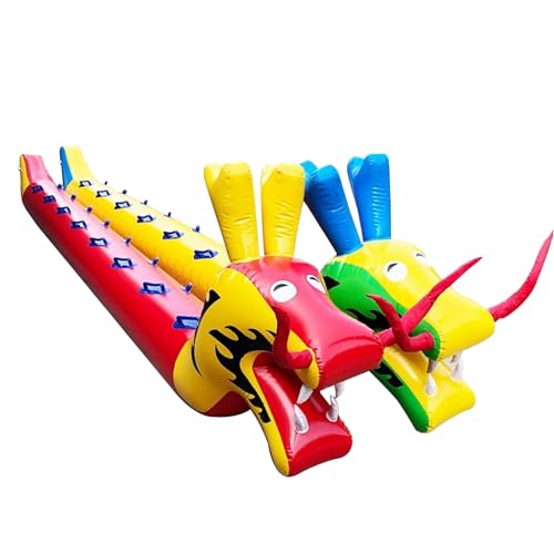 Outdoor Inflatable Dragon Boat for Team Building and Corporate Events, Easy to Carry Multiplayer Game Prop - size: 12 seats/L-7.5M
