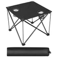 Moclever 2PCS Foldable Camping Table–Ultralight Portable Table with Cup Holders&Carry Bag, Perfect for Outdoor Adventures,Picnic,Beach, BBQ,Hiking & Home Use - style: 2Pcs Black