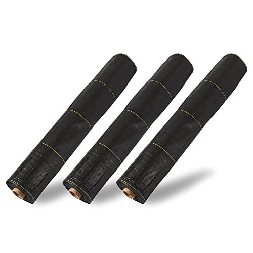 Dewitt SBLT4300 Sunbelt Woven Weed Barrier Landscape Fabric Ground Cover, 4-Foot Width x 300 Feet (3 Pack) - size: 3 Pack, style: 4' x 300'
