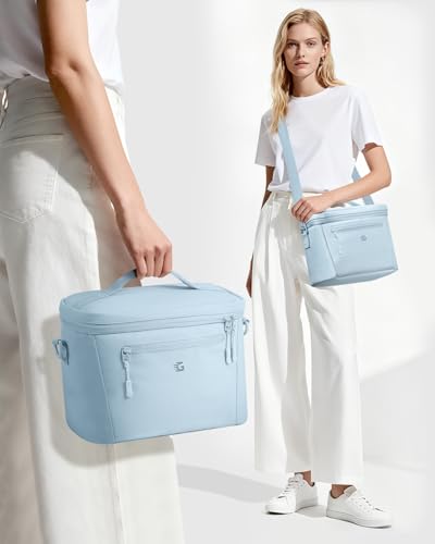 GLORIEROO Insulated Lunch Box Bag Women - Waterproof Leakproof Lightweight Reusable Cooler for Work Picnic - color: Blue, size: Standard 11l