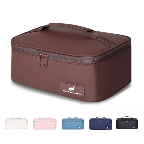 NOL Natural Organic Lifestyle Insulated Lunch Bag for Adults – Compact Cooler Lunch Box with Food-Grade Lining, Waterproof Lunch Bag for Work, Travel | Portable Thermal Meal Tote with Handle, Coffee - color: Coffee, size: Small (4.5 Liters)